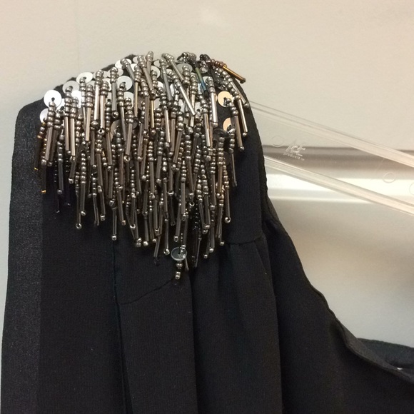 chelsea shoulder tie chiffon dress